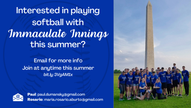 Join Immaculate Innings Softball Team!